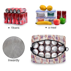 Sac isotherme réutilisable 15 L violet Palaka avec impression personnalisée Puakenikeni, sac à déjeuner Hawaï pour femmes et hommes - Product Image 4