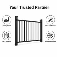 Valla de Aluminio Soldada a Medida de 6 pies de Altura con 3 Rieles, Paneles Planos con Punta, Recubierta con Pintura en Polvo para Seguridad de Jardines y Límites de Viviendas en Canadá