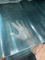 Tuile de toiture transparente en plastique imperméable moderne pour extérieur, panneau de toiture ondulé en PRV pour temple et appartement