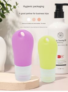 Ensemble de bouteilles de voyage en silicone de haute qualité avec fermeture éclair, tubes souples pour shampoing, savon liquide, lotion - Product Image 5