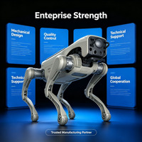 Robot chien quadrupède industriel avec moteur PLC, boîte de vitesses et engrenages, robot d'inspection et de recherche à 4 pattes, développement open source
