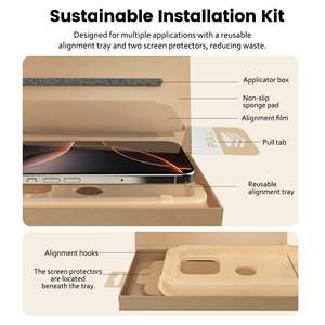 Protector de Pantalla de Vidrio Templado Antiestático ESD Super X de Borde a Borde para <span class=keywords><strong>iPhone</strong></span> 15, Samsung y Xiaomi, HD Transparente de Nivel Superior para el <span class=keywords><strong>Mercado</strong></span> Europeo - Product Image 4