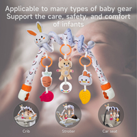 Tumama Enfants Clip Sur Poussette Berceau Jouet Suspendu Hochet Dentition Jouet Ensemble Mignon En Peluche Lapin Chat Bébé Voyage Jouer Arche Jouets pour Nouveau-Né