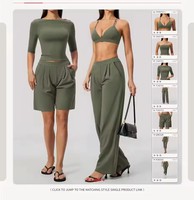 Ensemble de sport pour femme de haute qualité : soutien-gorge de sport dos croisé et legging de yoga mi-mollet à séchage rapide pour l'entraînement et le fitness