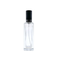 Flacons de parfum en verre de haute qualité 30ml 50ml 100ml vides, carrés, avec pompe pulvérisatrice et bouchons sérigraphiés