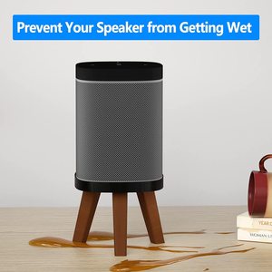 Support de bureau en bois pour <span class=keywords><strong>enceinte</strong></span> Sonos One, One SL, Play 1, support de table de bureau avec coussin antidérapant pour Sonos Sp - Product Image 3