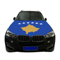 Kosovo National Autohaube Abdeckung Flagge Auto Motor Abdeckung Flagge Großhandel individueller elastischer Stoff Fabrikdirektverkauf
