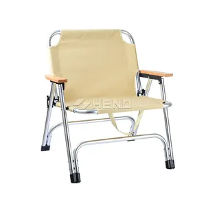 Sillas de Playa Plegables de Aluminio Ligero, Cómodas, con Asa de Madera de Haya Acolchada, Muebles de Picnic para Exteriores, para Parque, Camping, Oxford - Product Image 2
