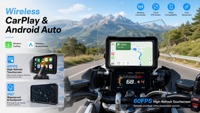 Caméra de tableau de bord pour moto Aoocci en gros avec CarPlay Android Auto sans fil, double enregistreur vidéo 1080P, navigation GPS, écran intelligent IPS