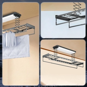 Séchoir électrique élévateur robuste pour balcon, à double rangée de ciseaux, intelligent à commande vocale, avec éclairage LED - Product Image 5