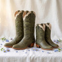 Nouvelle conception de bottes de cowgirl pour femme, bottes de cowboy faites à la main, chaussures habillées durables pour femme, chaussures faites à la main à bout pointu, bottes en cuir de qualité supérieure