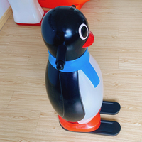 QIQU QQ-HT Patin à roulettes Dolphin Ride-On à double usage, étanche, pour activités parent-enfant, avec aide à la marche assise et poussoir d'entraînement