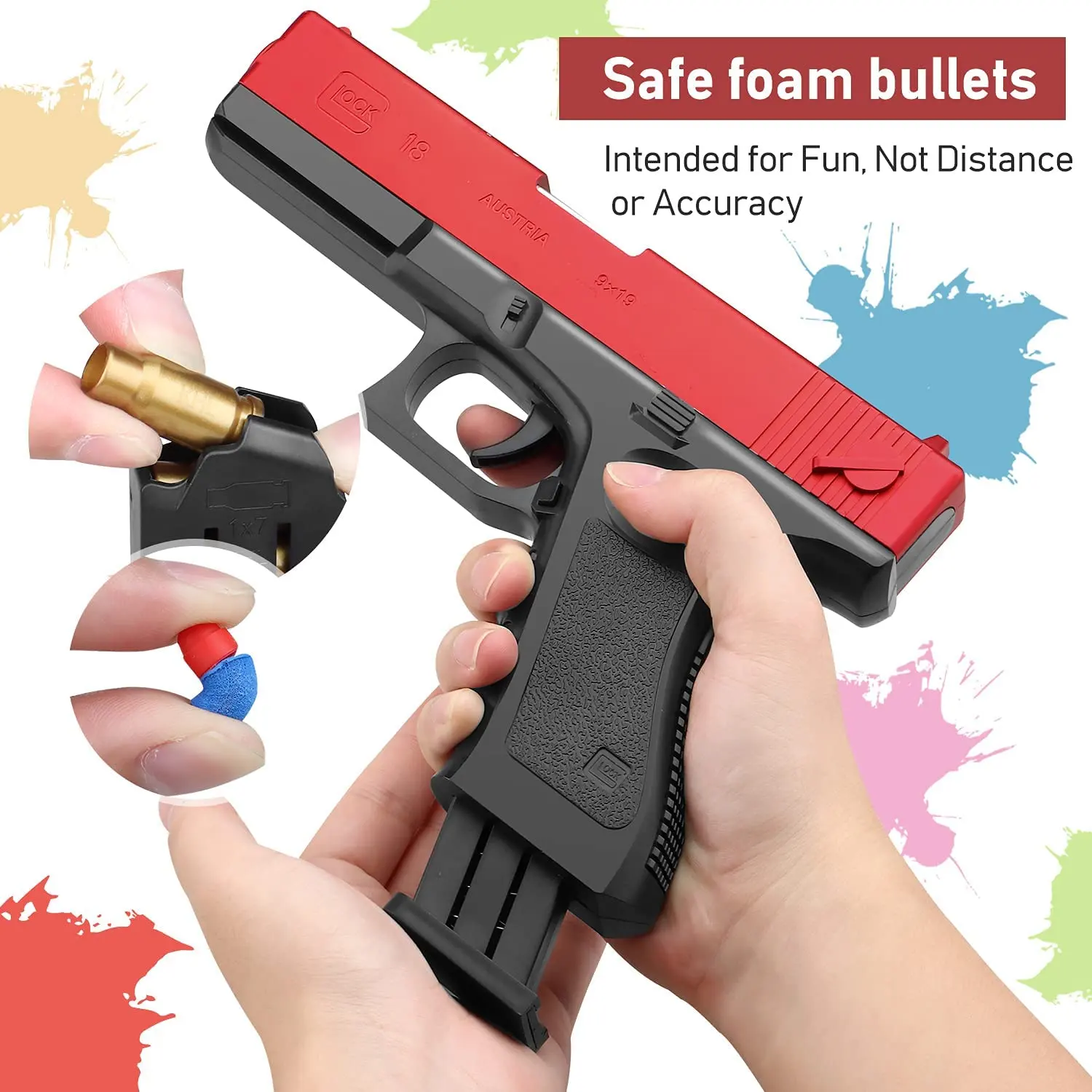 Pistolet en mousse pour garçons, manuel, balles à longue portée, jouets avec balles, cadeaux pour enfants de plus de 6 ans