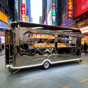 Remorque de restauration commerciale à finition miroir longue et arrondie avec intérieur spacieux pour la vente de restauration rapide et de boissons en ville - Product Image 2