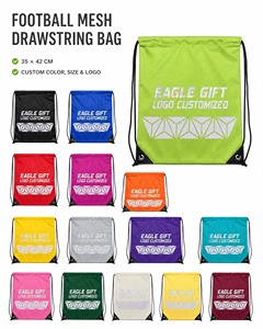 Bolsa de Fútbol Reutilizable con Logotipo Personalizado, Impermeable, Ecológica, de Poliéster con Cordón y Logotipo Holográfico Láser - Product Image 2