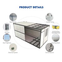 Casa Contenedor Plegable de Montaje Rápido, Casa Modular de 2 Pisos, Dormitorio, Diseño Moderno, Edificio de Oficinas, Uso Escolar, Sala de Estar