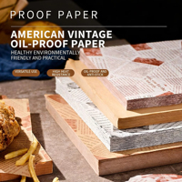 Papier d'emballage pour hamburgers et sandwichs imprimé sur mesure en gros, qualité alimentaire, imperméable et résistant à la graisse, pour napperons de restaurant