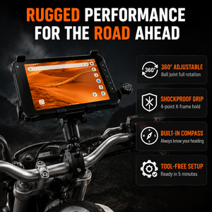 Support de tablette à double pince, support rotatif à 360 degrés, support réglable pour tableau de bord de voiture, moto - Product Image 5