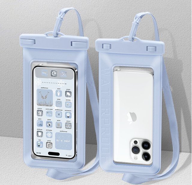 99870 Brand Waterproof Floating Phone Pouch 7.5'' Mobile Phone IPX8 Cellphone Dry Bag Case Textured PVC Business Design Model
