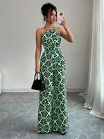 PASUXI Nouvelle combinaison une pièce avec ceinture 2026, style halter sans manches, pantalon décontracté pour femme