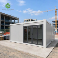 Panneau sandwich insonorisant, mur-rideau en verre, structure en acier modulaire, maison conteneur mobile pour entreprises, parcs extérieurs/centres commerciaux