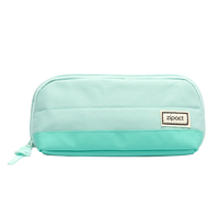 Trousse à crayons durable et simple de couleur unie, multifonction, grande capacité, avec fermeture éclair, en tissu Oxford, pour étudiants et fournitures de bureau