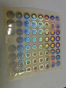 Sello DE SEGURIDAD DE holograma VOID 3D personalizado, etiqueta a prueba de manipulaciones PET, sello adhesivo antifalsificación para pestañas postizas, garantía nula - Product Image 6