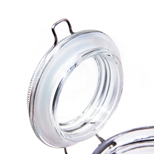 <span class=keywords><strong>Bocaux</strong></span> de stockage en verre alimentaire de 16oz en gros avec couvercles hermétiques avec joint en <span class=keywords><strong>caoutchouc</strong></span> étanche - Product Image 4