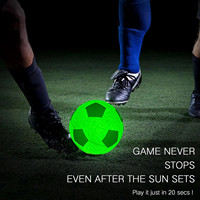 Nouveau ballon de football lumineux à LED pour adultes et enfants, élèves du primaire, n° 4 No. 5 balles d'entraînement en caoutchouc durable, balles lumineuses de nuit