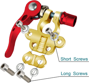 Brass Crimp Car <strong>Battery</strong> <strong>Terminal</strong> Connectors 2 Pcs 4 Way Quick Release Disconnect for Sae/Jis Type a Posts - Product Image 2