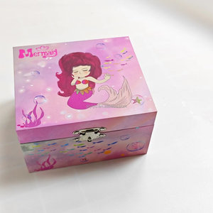 Boîte à musique personnalisée avec <span class=keywords><strong>chanson</strong></span>, ballerine de dessin animé, sirène rose, princesse, boîte à musique rotative de ballet - Product Image 3