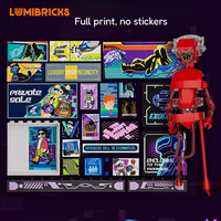 Lumibricks 17007 Lumières Série Cyberpunk Magasin de Mode Vue sur Rue Jouets à Assembler Modèle Ornement Cadeaux pour Enfants Blocs de Construction