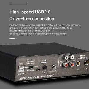 Interfaz de estudio de transmisión en vivo para Karaoke, mezclador de <span class=keywords><strong>Audio</strong></span>, tarjeta de sonido, venta al por mayor - Product Image 4