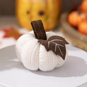 Festival Knitted Pumpkin Ornament <b>Halloween</b> Thanksgiving Plush Hanging Decoration Christmas Tree Ornaments Pumpkin Pendant - Product Image 6