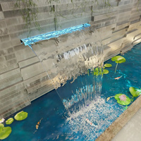 Grande Fontaine Murale d'Eau Numérique Extérieure, Cascade Sculpturale Décorative