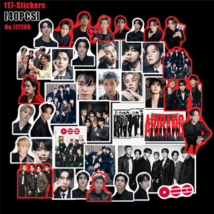Lot de 40 autocollants décoratifs en papier pour bagages, groupe KPOP Bangtan Boys (BTS) ARIRANG JUNGKOOK <span class=keywords><strong>V</strong></span> JIMIN SUGA JIN RM J-<span class=keywords><strong>HOPE</strong></span> - Product Image 1