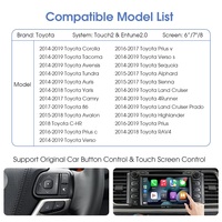 Adaptador Carplay inalámbrico con integración OEM de Rhythm, módulos inteligentes que se emparejan perfectamente para el kit de reacondicionamiento sin complicaciones de Toyota