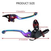 Leviers d'embrayage et de frein de moto pliables, résistants aux chocs, colorés, style ASV, avec supports