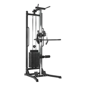 Single Tower Pulley Crossover Gym Wall Mounted Multi-Function Station Fitness Cable Station For Gym Use