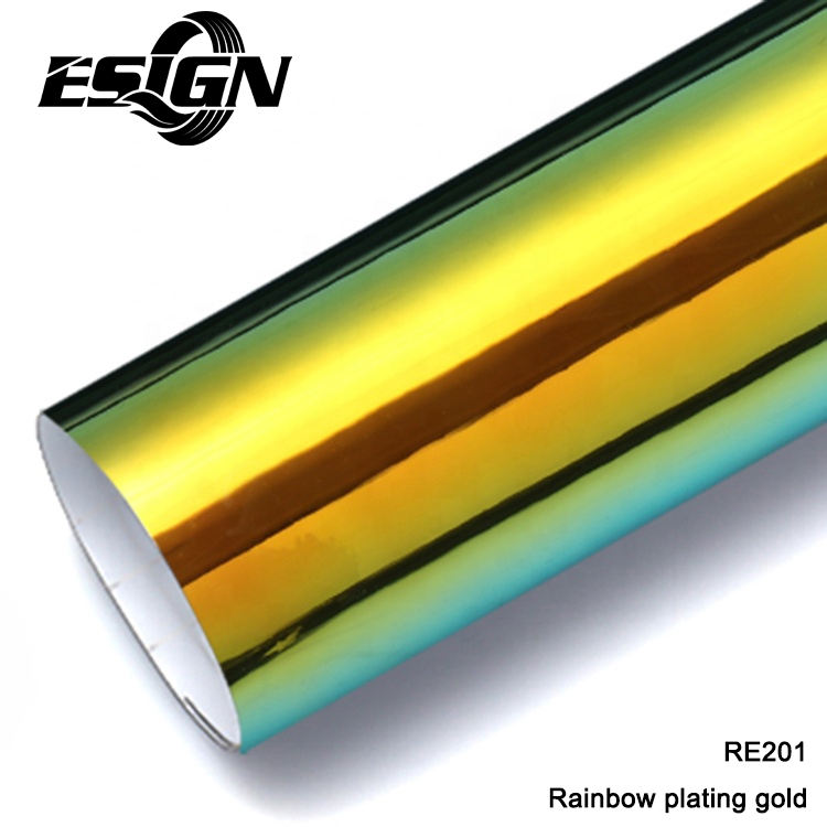 กระจกโครเมี่ยมสีรุ้งทอง