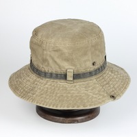 Sombrero de Pescador Personalizado al por Mayor con Logotipo, 100% Algodón, Estilo Vintage Lavado, Gorra de Playa con Lazo para Marcas, Venta al por Mayor