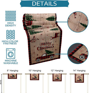 Tùy Chỉnh In Giáng Sinh Retro Giáng Sinh Hươu Bảng <span class=keywords><strong>Runner</strong></span> Lễ Hội Trang Trí Nhà Máy Bán Buôn - Product Image 6