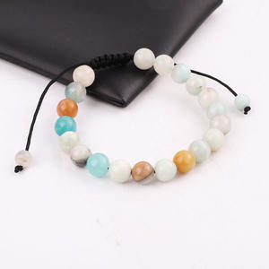 Fábrica de Joyería de Yiwu, Pulsera de Amistad Hecha a Mano con Cuentas de Jaspe Ojo de Gato de Piedra Natural de 8 mm, Ajustable para Hombre y Mujer - Product Image 5