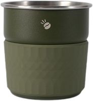 Récipient à boissons Tasse à café pratique à isolation thermique en acier inoxydable avec manchon pour les amateurs de café Pratique et sécurisé