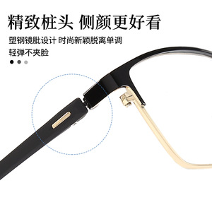 Monture de lunettes rectangulaire élégante pour hommes, protection anti-UV, 54-16-145 C34395, fabriquée à Danyang - Product Image 2