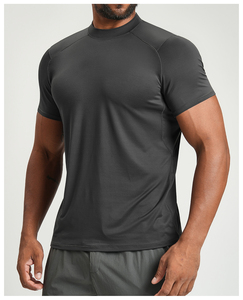 Camiseta de Manga Corta con Cuello Redondo Transpirable para Hombre, Primavera-Verano, Secado Rápido, Elástica, para Gimnasio, Entrenamiento, Senderismo al Aire Libre - Product Image 2