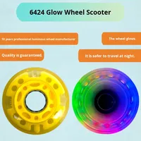 WEIZHONG Roues de trottinette et de patins à roulettes légères de haute qualité, patins en ligne 64 mm avec moyeux lumineux, matériau PP+PU durable, pour adultes