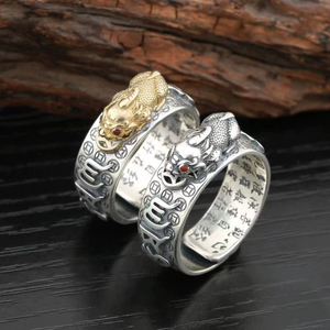 <span class=keywords><strong>Anillo</strong></span> Amuleto <span class=keywords><strong>Feng</strong></span> <span class=keywords><strong>Shui</strong></span> Pixiu, Ajustable, para <span class=keywords><strong>la</strong></span> Fortuna y <span class=keywords><strong>la</strong></span> Riqueza, Joyería Budista con Mantra Mani, Protección y Abundancia - Product Image 5