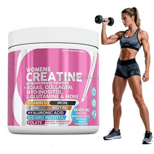 5000 מ\\\"ג קריאטין לכל כף, BCAA, קולגן, ויטמינים, תמיכה באנרגיה לנשים, 269 גרם, אבקת קריאטין מונוהידראט לנשים, תוסף תזונה - Product Image 1