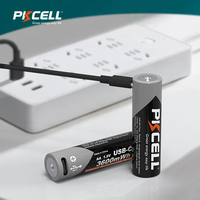 PKCELL 1200 cycles 3600mah 1.5v Usb Aa Type C Batteries rechargeables au lithium pour récepteur de souris sans fil
